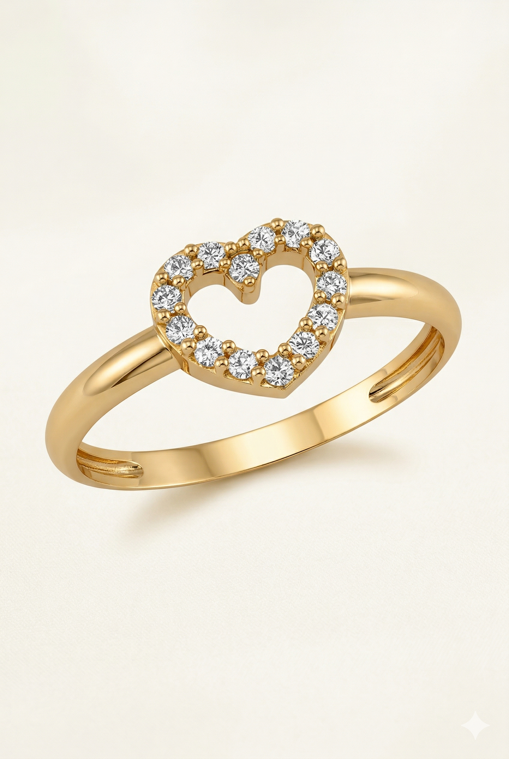 012 - Anel Solitário de Ouro Amarelo 18k/750