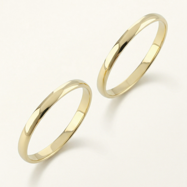 Aliança Boleada 3mm em Ouro 18k/750 